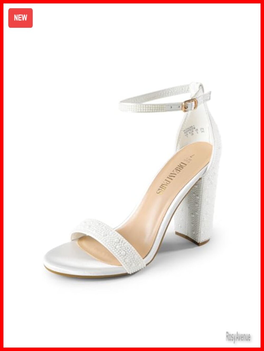 Satin High Heel Pump Sandals Block Heel Ankle Strap Formal